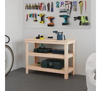 vidaXL Work Bench 110.5x50x80 cm Solid Wood Pine