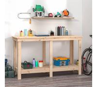 Vidaxl Work Bench 140X50X80 Cm Solid Wood Pine