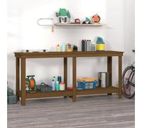 (honey brown, 180 x 50 x 80 cm) vidaXL Solid Wood Pine Work Bench Working Storage Table Multi Colours/Sizes