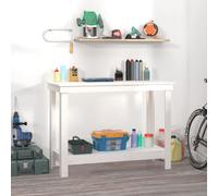 (white, 110 x 50 x 80 cm) vidaXL Solid Wood Pine Work Bench Working Storage Table Multi Colours/Sizes