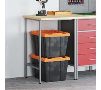 vidaXL Work Cabinet with Drawer 3 pcs Red and Grey 75 x 45 x 85 cm