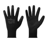 vidaXL Work Gloves 12 Pieces Black 10/XL Polyester Workshop Essentials, Modern Work Gloves, Flexible Protection for Home and Garden