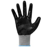 vidaXL Work Gloves 12 Pieces Grey and Black 9 L Polyester Modern Protective Equipment, Safety Gloves, Flexible Accessories, Durable Clothing, Optimal Comfort for Gardens, ateli