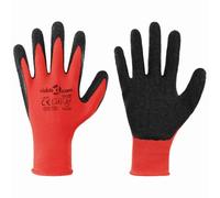 vidaXL Work Gloves 24 pcs Red and Black 7 / S, Garden and Terrace Gloves, Non-Slip Design, Protective, Comfortable, Ergonomic, Stylish, Latex Coated, Tight Fit, Breathable