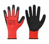 vidaXL Work Gloves 24 pcs Red and Black 8 / m, Garden and Terrace Gloves, Non-Slip Design, Protective, Comfortable, Ergonomic, Stylish, Latex Coated, Tight Fit, Breathable