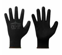 vidaXL Work Gloves 24 Pieces Black 8 m Polyester, Workshop Essentials, Modern Work Gloves, Flexible Protection for Home and Garden