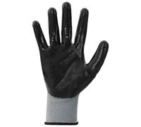 vidaXL Work Gloves 24 Pieces Grey and Black 10/XL Polyester Modern Protective Equipment, Safety Gloves, Flexible Accessories, Durable Clothing, Optimal Comfort for Gardens, ateli