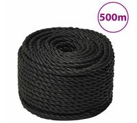 vidaXL Work Rope Black 10 mm 500 m Polypropylene