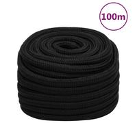 vidaXL Work Rope Black 20 mm 100 m Polyester