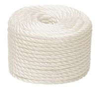 vidaXL Work Rope House Garden Workshop Work Line Twisted Rope Poly Cord Floristry Craft All-purpose Cord White 20 mm 50 m Polypropylene