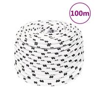 vidaXL Polyester Braided Work Rope – 10mm x 100m – UV Resistant, High Tensile Strength