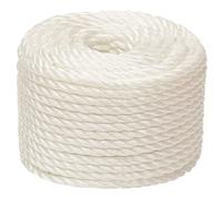 vidaXL Work Rope House Garden Workshop Work Line Twisted Rope Poly Cord Floristry Craft All-purpose Cord White 10 mm 25 m Polypropylene