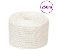 vidaXL Work Rope White 16 mm 250 m Polypropylene