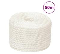 vidaXL Work Rope White 24 mm 50 m Polypropylene, White