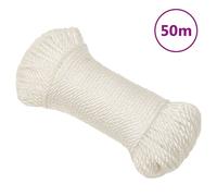 vidaXL Work Rope White 8 mm 50 m Polypropylene