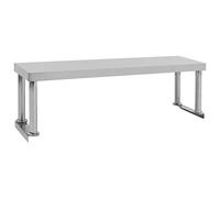 vidaXL Work Table Overshelf 120x30x35 cm Stainless Steel