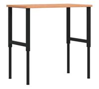 vidaXL Workbench Wooden Work Table Work Bench Solid Wood Beech Rectangular