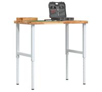vidaXL Workbench 100x60x(73-99.5) cm Solid Wood Acacia Rectangular