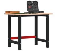 vidaXL Workbench 100x60x81.5 cm Solid Wood Beech Rectangular