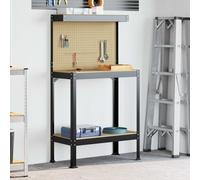 VidaXL Workbench Black 81 X 41 X 145 Cm Engineered Wood And Metal