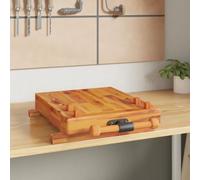 vidaXL Workbench Tabletop with Vice 52x44x9.5 cm Solid Wood Acacia