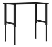 vidaXL Workbench/Tool Bench - Dark Brown Oak Wood - 100x60x(71.5-98) cm - Adjustable Height - Metal Frame