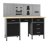 vidaXL Workbench with Four Wall Panels