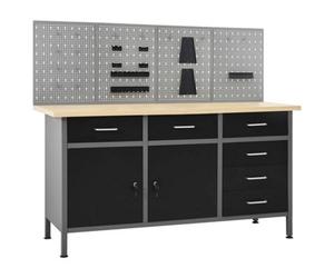 Vidaxl Workbench With Four Wall Panels Workbenches
