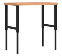 vidaXL Workbench Wooden Work Table Work Bench Solid Wood Beech Rectangular