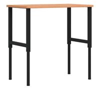 vidaXL Workbench Wooden Work Table Work Bench Solid Wood Beech Rectangular