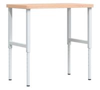 vidaXL Workbench Wooden Work Table Work Bench Solid Wood Beech Rectangular