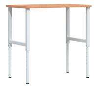 vidaXL Workbench Wooden Work Table Work Bench Solid Wood Beech Rectangular