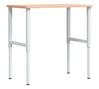 vidaXL Workbench Wooden Work Table Work Bench Solid Wood Beech Rectangular