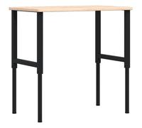 vidaXL Workbench Wooden Work Table Work Bench Tool Solid Wood Oak Rectangular