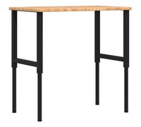 vidaXL Workbench Work Table Work Bench Light Brown Solid Wood Oak Rectangular