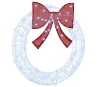 vidaXL Wreath 60 LEDs Cold white 76 x 76 x8.5 cm Acrylic