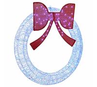 vidaXL Wreath with 150 LEDs Blue 120 cm Acrylic