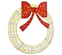 vidaXL Wreath with 150 LEDs Warm white 121 x 121 x 10 cm PET