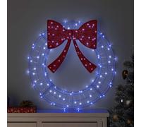 vidaXL Wreath with 60 LEDs Blue 76 x 76 x8.5 cm Acrylic