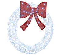 vidaXL Wreath with 60 LEDs Cold white 76 x 76 x8.5 cm Acrylic