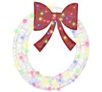 vidaXL Wreath with 60 LEDs Multicolour 76 x 76 x8.5 cm Acrylic