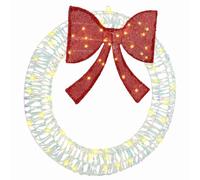 vidaXL Wreath with 60 LEDs Warm white 76 x 76 x 8 cm PET