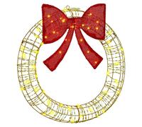 vidaXL Wreath with 60 LEDs Warm white 76 x 76 x 8 cm PET