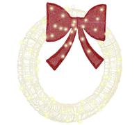 vidaXL Wreath with 60 LEDs Warm white 76 x 76 x8.5 cm Acrylic