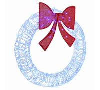 vidaXL Wreath with 80 LEDs Blue 92 x 92 x 9.5 cm Acrylic