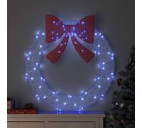 vidaXL Wreath with 80 LEDs Blue 92 x 92 x 9.5 cm Acrylic