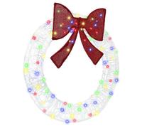 vidaXL Wreath with 80 LEDs Multicolour 92 x 92 x 9.5 cm Acrylic