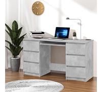 Vidaxl Writing Desk Concrete Grey 140X50X77 Cm Engineered Wood