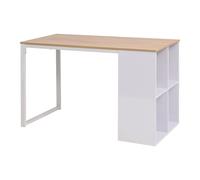 vidaXL Writing Desk Oak and White Home Office Computer Study Table Furniture
