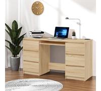 vidaXL Writing Desk Sonoma Oak Engineered Wood Study Table Laptop Workstation